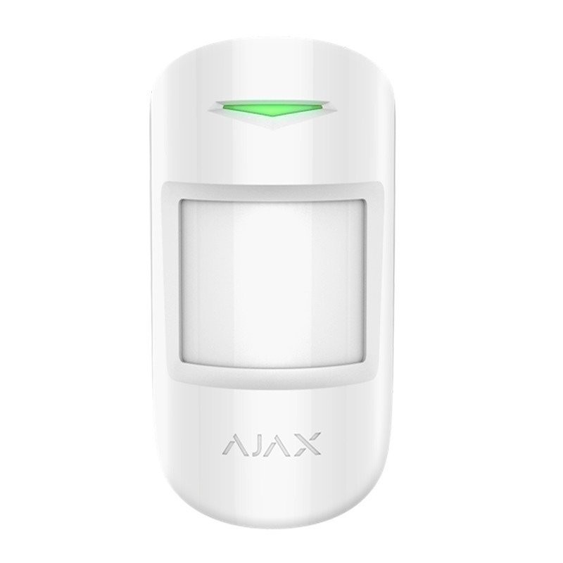 Detector wireless PIR si geam spart Ajax CombiProtect, alb
