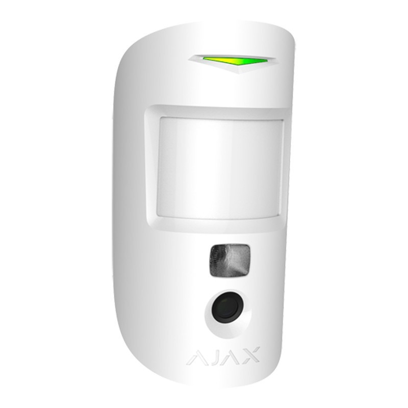 Detector PIR wireless cu camera, Ajax MotionCam, alb