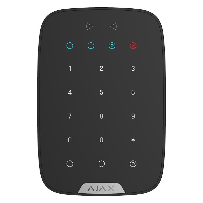 Tastatura Wireless Ajax Keypad Plus, Neagra