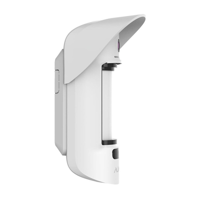 Detector PIR wireless de exterior cu cameră Ajax MotionCam Outdoor, alb