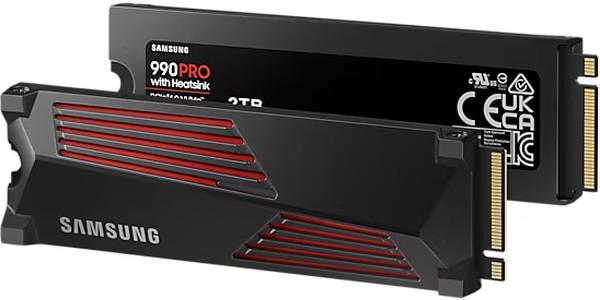 SSD Samsung, 990 PRO with Heatsink, 2TB, PCIe Gen 4.0 x4, NVMe 2.0, r/w 7450/6900 mb's