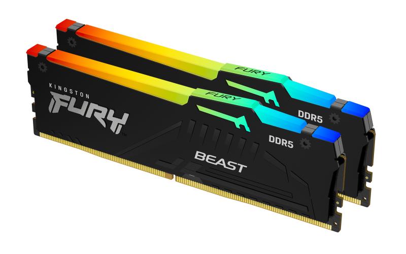 Memorie RAM Kingston FURY Beast RGB 32GB DDR5 5200MHz CL36 Dual Channel Kit