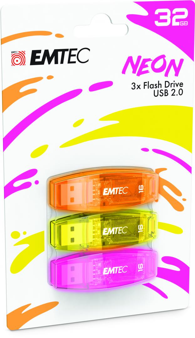 Memorie USB Flash Drive EMTEC, 32GB, USB 2.0, pachet de 3 buc