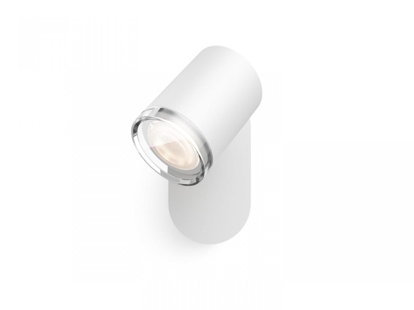 Spot LED pentru baie Philips Hue Adore, Bluetooth, GU10, 5W (50W),350lm, lumina alba (2200-6500K), IP44, 12.1x7.1cm, Metal, Alb, Intrerupatorcu variator inclus