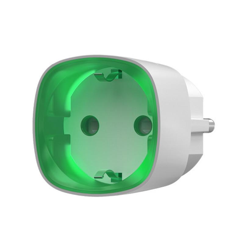 Priza smart wireless Ajax Socket WH, alb-AJAX 2.5 kW, indicator consum LED, 1000 m; Releu electromagnetic; Indicator de sarcina; Comunicare bidirectional; Frecventa: 868.0 - 868.6 MHz; Distanta wireless: pana la 1000 m (spatiu deschis); Putere RF: autoajustabila max. 25 mW; Criptare: AES; Tensiune