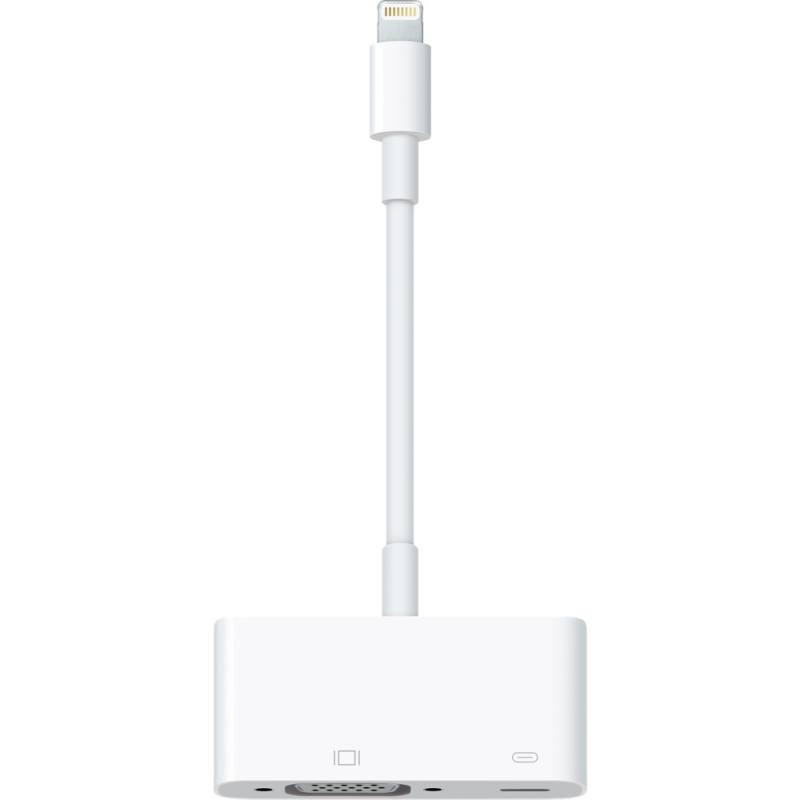 Adaptor Apple MD825ZM/A, Lightning to VGA, alb