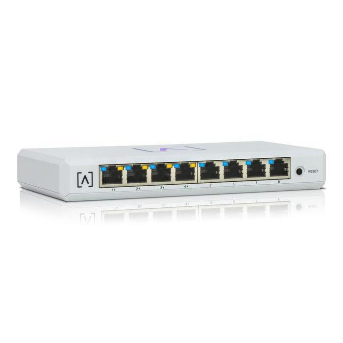 ALTA LABS Switch S8-POE , Interfata: 8 x 10/100/1000Mbps, 4x POE, Buget POE: 60W, Fara ventilator, Dimensiuni: 25.7 x 180 x 81 mm, Greutate 0.38kg.