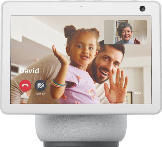 Boxa inteligenta Amazon Echo Show 10 (3rd Gen), 10.1" Touchscreen, Camera 13 MP, Bluetooth, Wi-Fi, Alb