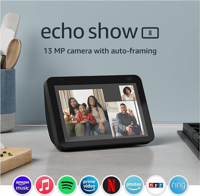 Amazon Echo Show 8 (2nd Gen, 2021 release) - Charcoal