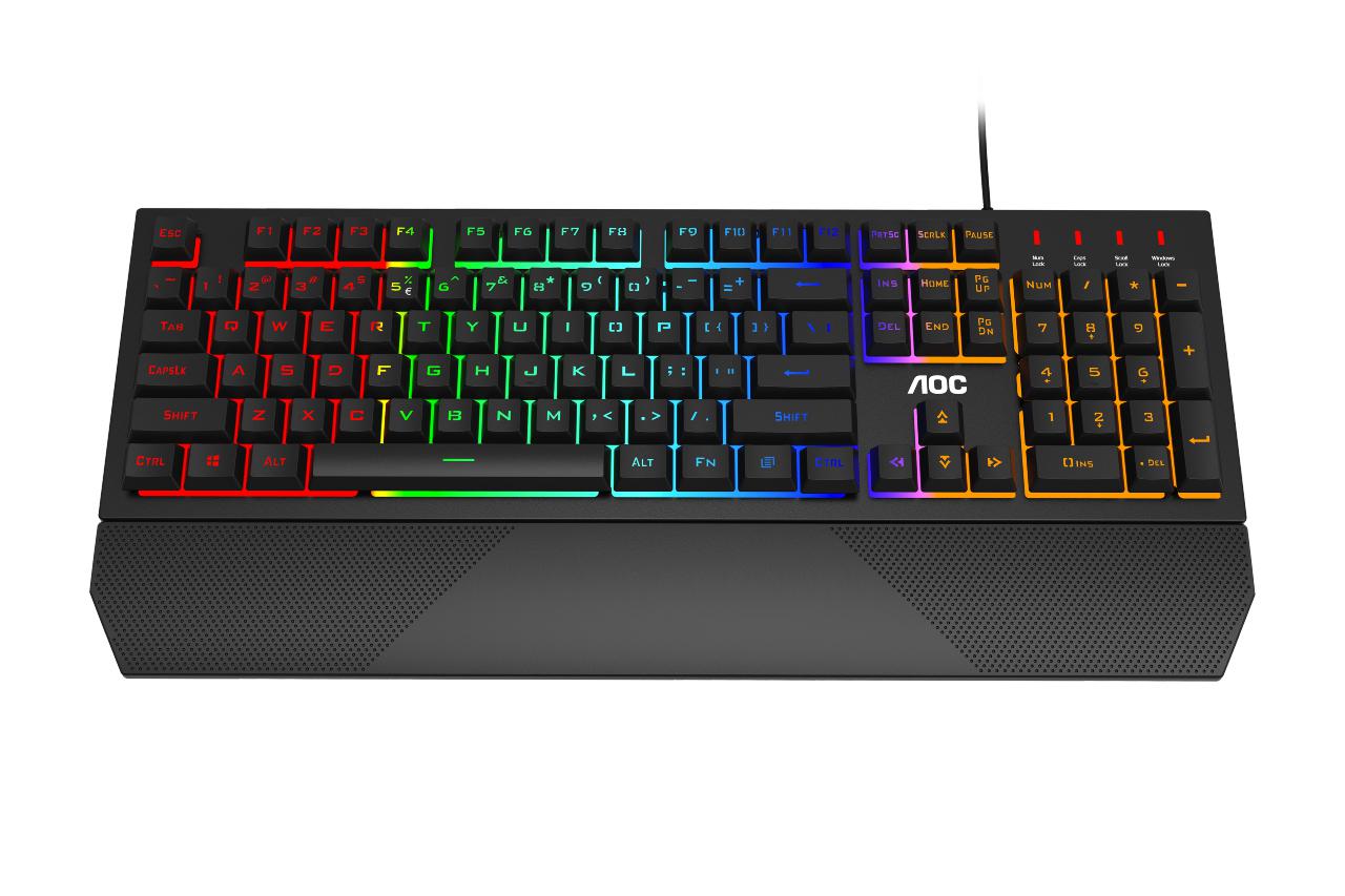 Tastatura Gaming AOC GK200, RGB, neagra