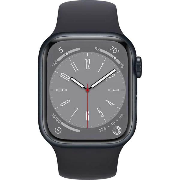 Apple Watch S8 GPS 45mm Midnight Aluminium Case with Midnight Sport Band - Regular