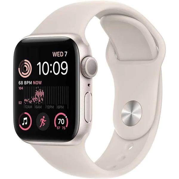 Apple Watch SE2 Cellular 40mm Starlight Aluminium Case with Starlight Sport Band - Regular