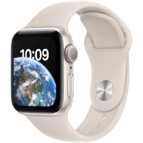 Apple Watch SE2 GPS 40mm Starlight Aluminium Case with Starlight Sport Band - Regular