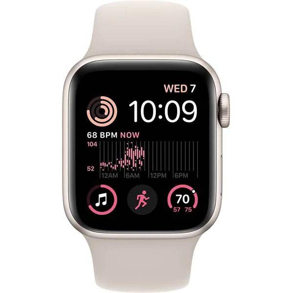 Apple Watch SE2 GPS 44mm Starlight Aluminium Case with Starlight Sport Band - Regular