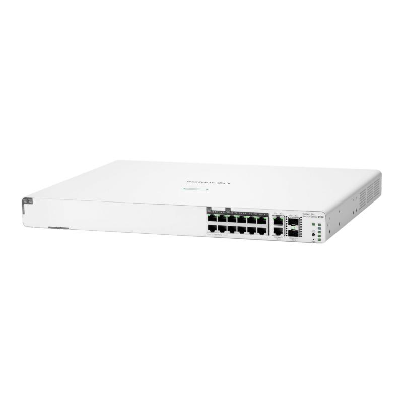 HPE Networking Instant On Switch 8p Gigabit CL4 4p SR2.5G CL6 PoE 2p 10GBT 2p SFP+ 480W 1960