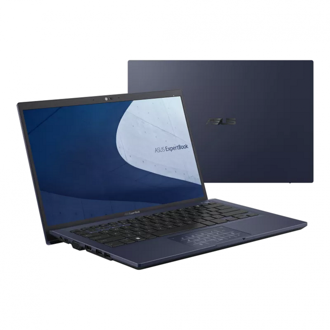 Laptop Business ASUS ExpertBook B1, B1400CBA-EK0758X, 14.0-inch, FHD (1920 x 1080) 16:9, i3-1215U Processor 1.2 GHz (10M Cache, up to 4.4 GHz, 6 cores), Intel UHD Graphics, 1x DDR4 SO-DIMM slot, 1 x M.2 2280 PCIe 3.0 x 2, 1x STD 2.5 SATA HDD, DDR4 16GB, 512GB M.2 NVMe PCIe 4.0 SSD, HDD Housing for