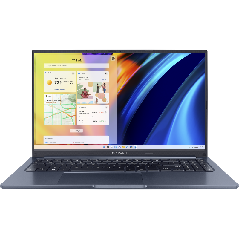 Laptop ASUS Vivobook 15, M1503QA-L1235, 15.6-inch, FHD (1920 x 1080) OLED 16:9 aspect ratio, Ryzen 5 5600H Mobile Processor (6-core/ 12-thread, 19MB cache, up to 4.2 GHz max boost), AMD Radeon Graphics, 1x DDR4 SO-DIMM slot, 1x M.2 2280 PCIe 3.0x4, 8GB DDR4 on board, 1TB M.2 NVMe PCIe 3.0 SSD, 60Hz
