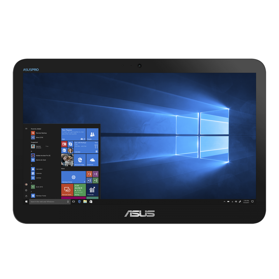 All-in-One ASUS, V161GART-BD036M, 15.6-inch, HD (1366 x 768) 16:9, Touch screen, Intel Celeron N4020 Processor 1.1 GHz (4M Cache up to 2.8 GHz 2 cores) 8GB DDR4 SO-DIMM, 256 GB SATA 2.5 SSD, Built-in microphone, 720p.HD.camera, Back I/O Ports: 1x DC-in, 1x VGA Port (D- Sub), 2x COM port, 1x RJ45