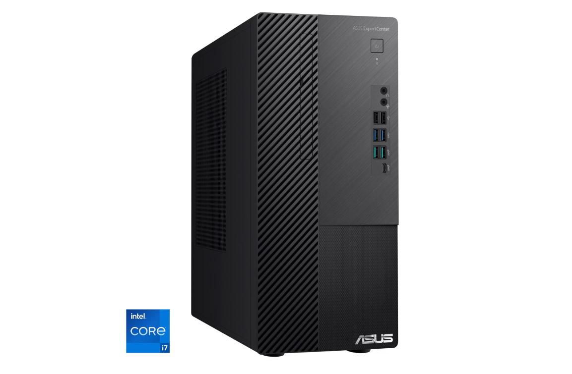 Desktop Business ASUS ExpertCenter D7, D700MCES-711700008, Size: 15L, Intel Core i7-11700 Processor 2.5GHz (16M Cache, up to 4.9 GHz, 8 cores), 16GB DDR4 U-DIMM, 512GB M.2 NVMe PCIe 3.0 SSD, Front I/O Port:  1x Headphone, 1x 3.5mm combo audio jack, 2x USB 2.0 Type-A, 1x USB 3.2 Gen 2 Type-C, 2x USB