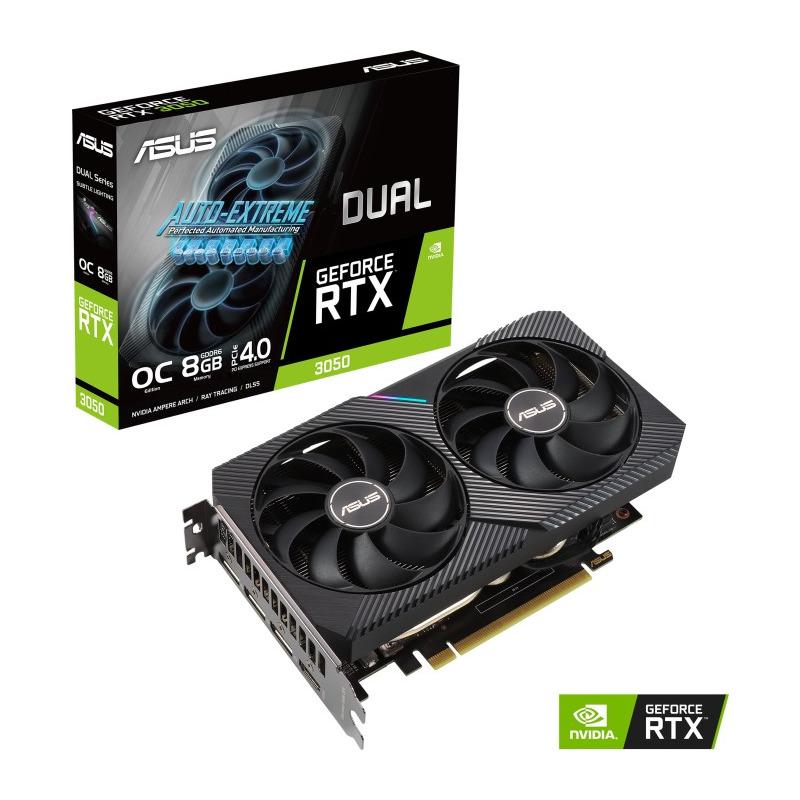 Placa video ASUS GeForce RTX 3050 DUAL OC LHR 8GB GDDR6 128-bit