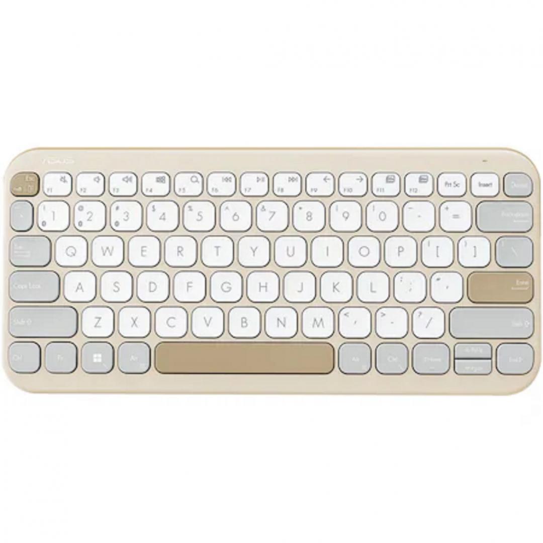 Tastatura wireless ASUS KW100, Culoare: Oat Milk, Greutate: 0.374 ASUS Marshmallow Keyboard KW100 este o tastatura wireless compacta, ultrasubtire, cu un design minimalist.Este compatibila cu dispozitivele Windows, ChromeOS, MacOS, iOS si iPadOS, tastatura ASUS Marshmallow KW100 ofera o