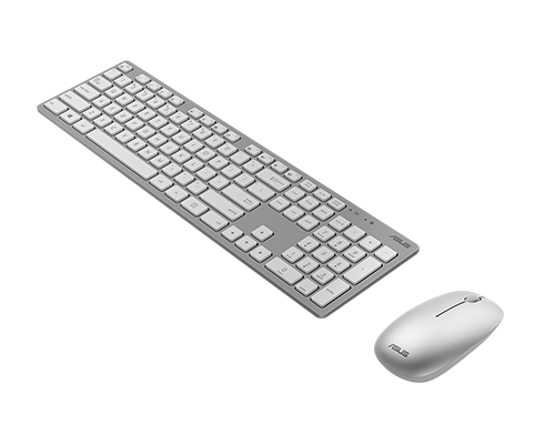 Kit Tastatura + Mouse Asus W5000, Wireless, alb