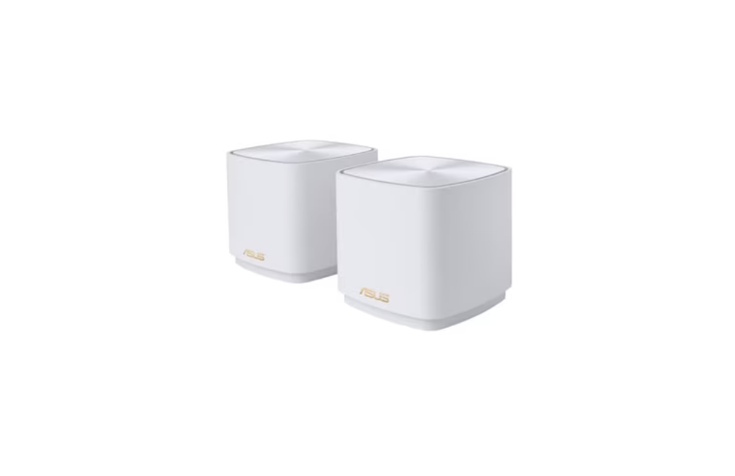 Asus dual-band large home Mesh ZENwifi system, XD4 PLUS 2 pack; white, AX1800 , 1201 Mbps+ 574 Mbps, 128 MB Flash, 256 MB RAM ; IEEE 802.11a, IEEE 802.11b, IEEE 802.11g, WiFi 4 (802.11n), WiFi 5 (802.11ac), WiFi 6 (802.11ax), IPv4, IPv6, 2 x antene interne, MIMO technology, Dual Band, 2.4 G Hz / 5