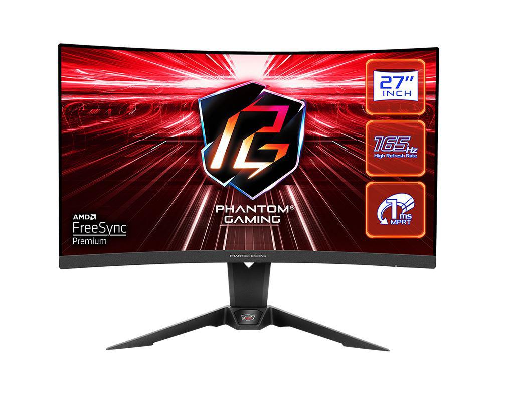 Monitor Gaming Asrock PG27Q15R2A, diagonala: 27", Aspect: 16:9, anti-glare, Rezolutie: 2560 x 1440, Refresh rate: 165Hz, Luminozitate: 550 cd/m2, Contrast: 4000:1, unghi vizualizare: 178°(H) / 178°(V), culori: 16.7M, Timp raspuns: 1ms, Flicker free, Difuzoare integrate: 2 x 2W, interfata: 1 x