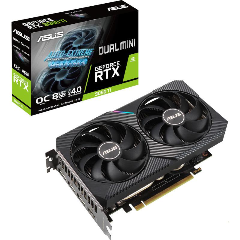 Placa video ASUS GeForce RTX 3060 Ti DUAL MINI O8G LHR 8GB GDDR6 256-bit