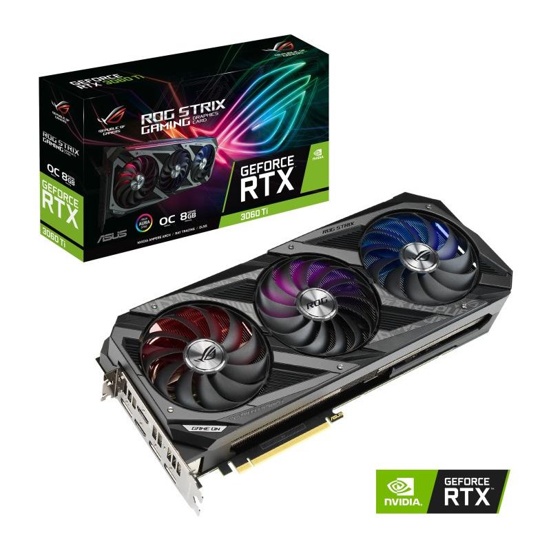 Placa video ASUS GeForce RTX 3060 Ti ROG STRIX GAMING O8G LHR 8GB GDDR6 256-bit