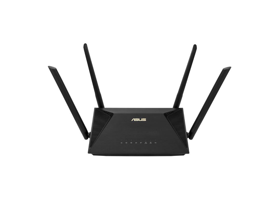 Router Wireless Asus RT-AX1800U; Standarde rețea: IEEE 802.11a, IEEE 802.11b, IEEE 802.11g, IEEE 802.11n, IEEE 802.11ac, IEEE 802.11ax, IPv4, IPv6, 4 antene externe,Dual-Core processor, Memorie: 128 MB Flash, 256 MB RAM, Frecvente: 2.4 GHz 2x2 / 5 GHz 2x2, 1201 Mbps+ 574 Mbps interfata: RJ45 for