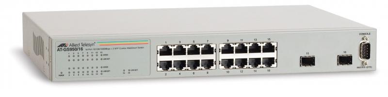 Switch ALLIED TELESIS GS950, 16 port, 10/100/1000 Mbps