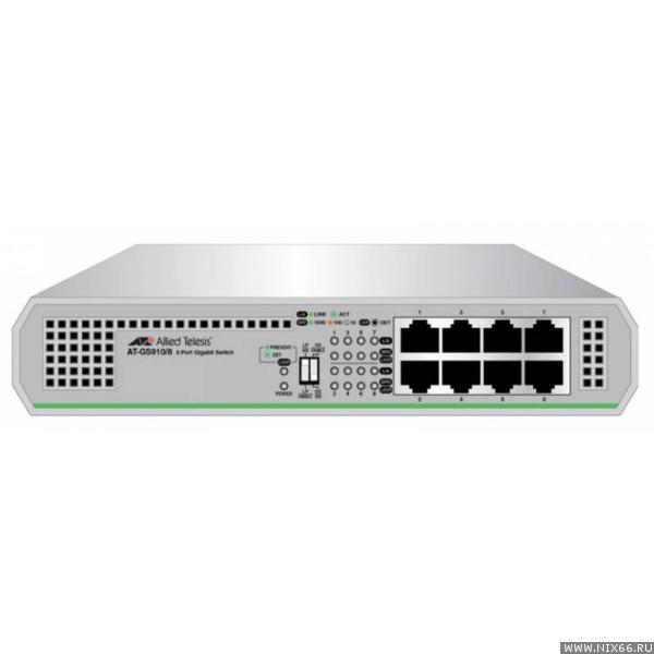 Switch ALLIED TELESIS 910, 8 port, 10/100/1000 Mbps