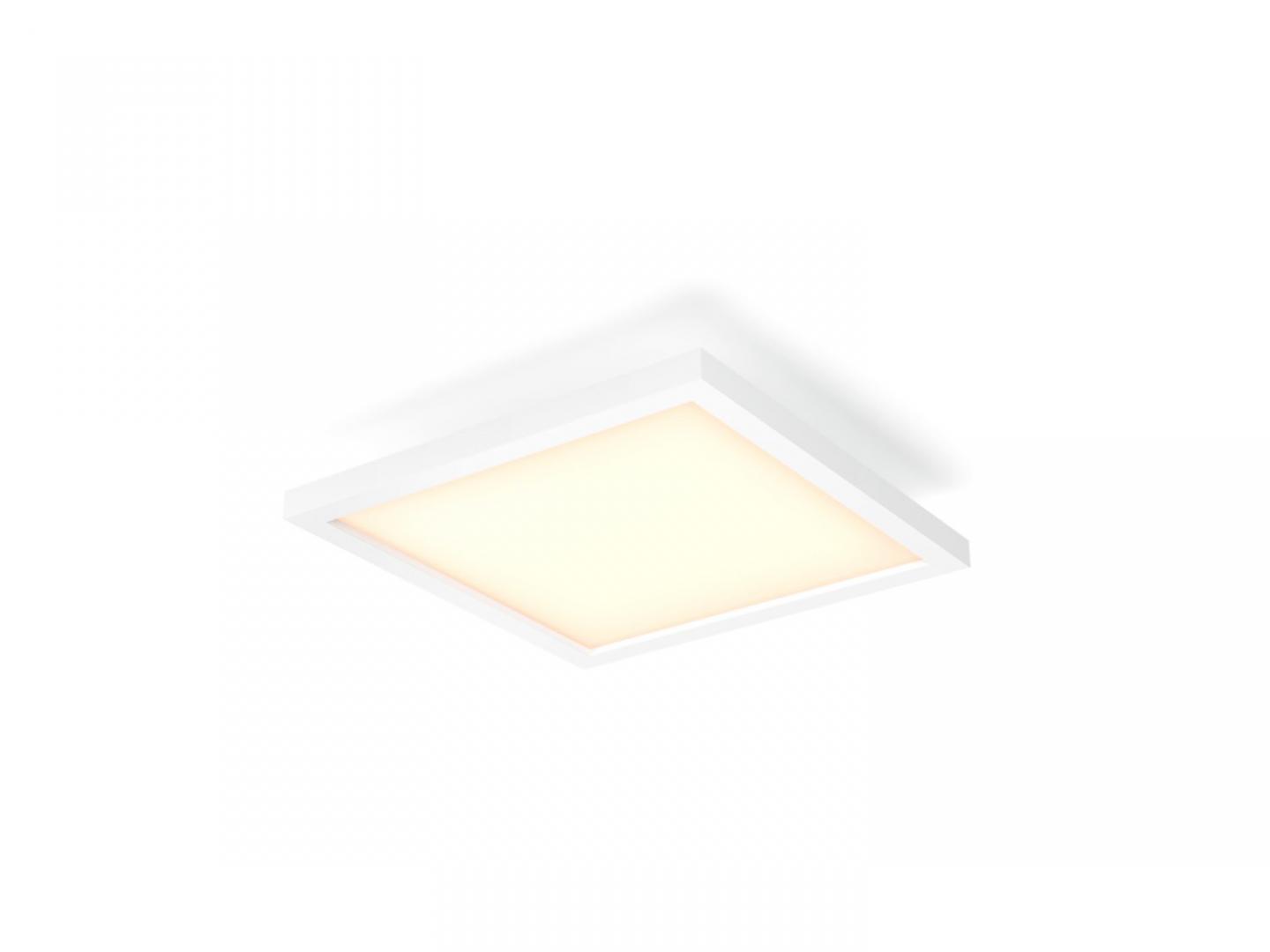 Panou LED Philips Hue Aurelle SQ, Bluetooth, 19W, 1940 lm, luminaalba(2200-6500K), IP20, 30cm, Aluminiu, Alb, Intrerupator cu variatorinclus