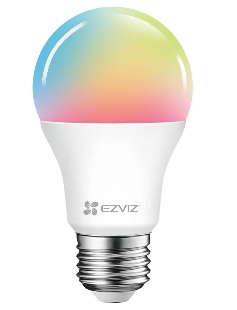 Bec LED RGB inteligent EZVIZ LB1 Color, Wi-Fi, E27, 8W, 806 lm, lumina alba si colorata, clasa energetica F