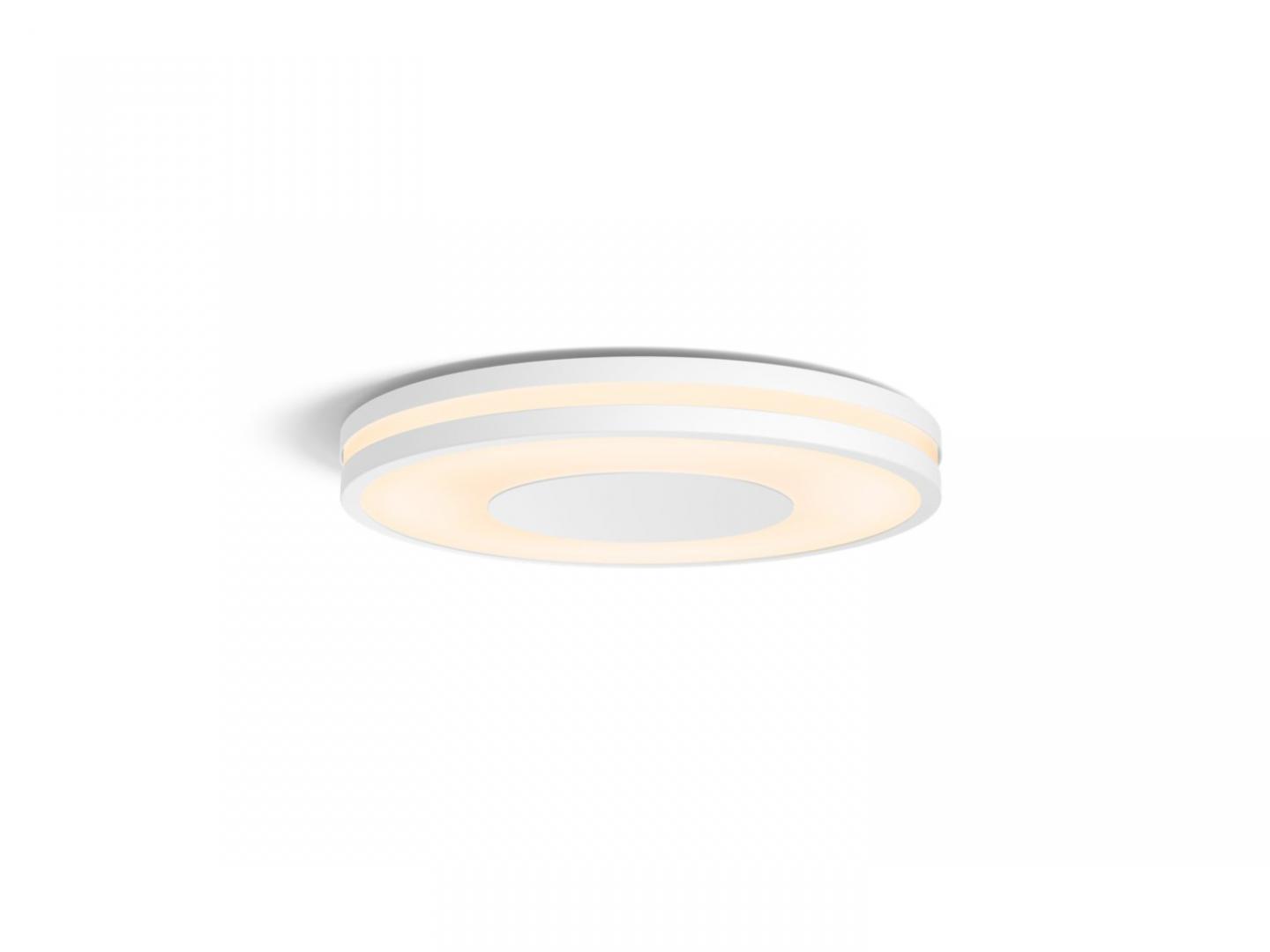 Plafoniera LED Philips Hue Being, Bluetooth, 22.5W (204W), 2500 lm ,lumina alba (2200-6500K), 34.8cm, Metal/Plastic, Alb, Intrerupator cuvariator inclus