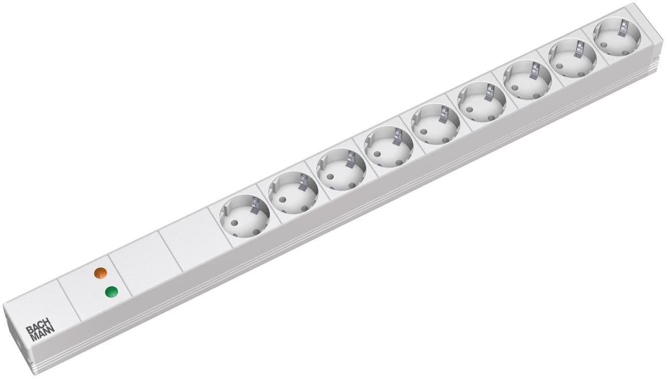 Bachmann IT PDU 9xSchuko 1xGVS cordon 2,0m, in Schuko 565mm,aluminiu