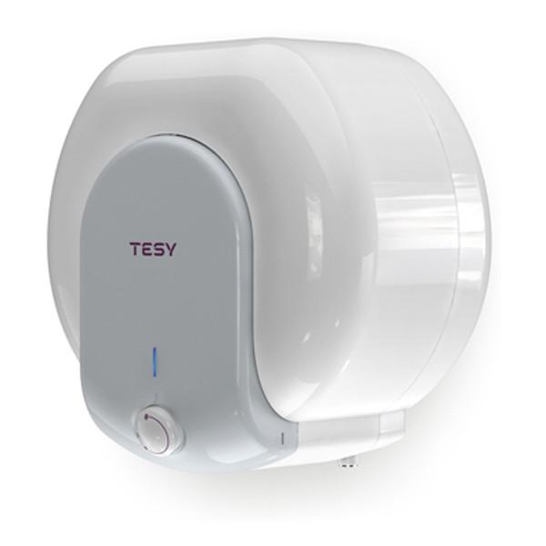 Boiler electric Tesy Compact Line TESY  GCA 1015L52RC, putere 1500 W, capacitate 10 L, presiune 0.9 Mpa, izolatie 19 mm, instalare deasupra chiuvetei, control mecanic, clasa energetica C, protectie sticla ceramica, timp incalzire 23 min, termostat reglabil, culoare alb