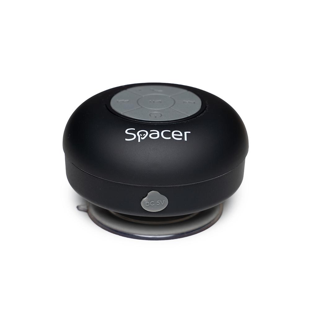 Boxa Spacer DUCKY-BK portabila, 3W RMS, control volum, acumulator 300mAh, microfon incorporat, incarcare USB, waterproof, negru