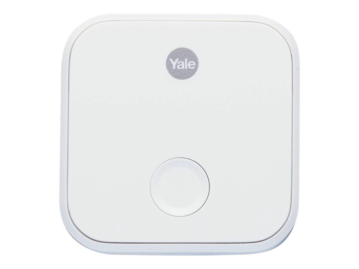 Yale Connect WiFi Bridge pentru incuietoare inteligenta Linus,Utilizare: aplicatia Yale Access (iOS/Android) Versiune Bluetooth: 4.0 (bluetooth smart) Standard WiFi: 2.4 GHz, 802.11 (b/g/n) Dimensiuni: 60 x 60 x 60 mm Culoare: alb Greutate: 87 g