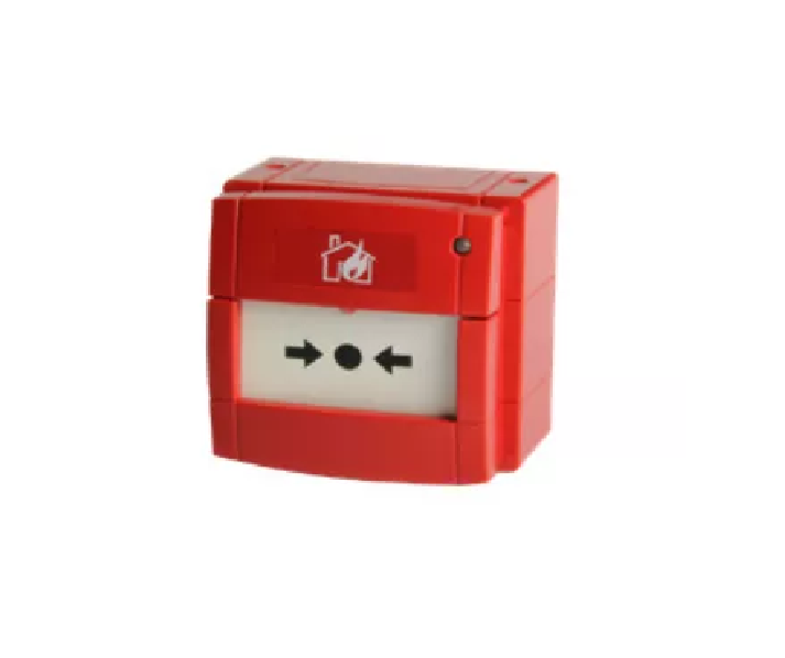 Buton de apelare R5A-RF pentru centrala de incendiu cu transmisie Radio. Este un dispozitiv RF care funcționează cu baterii, conceput pentru a fi utilizat cu gateway-ul radio M200G-RF, care rulează pe un sistem de incendiu adresabil.