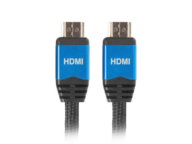Cablu 1 m HDMI2.0 premium cu mufe metalice, 4K@60Hz, CA-HDMI-20CU-0010-BL, Lanberg