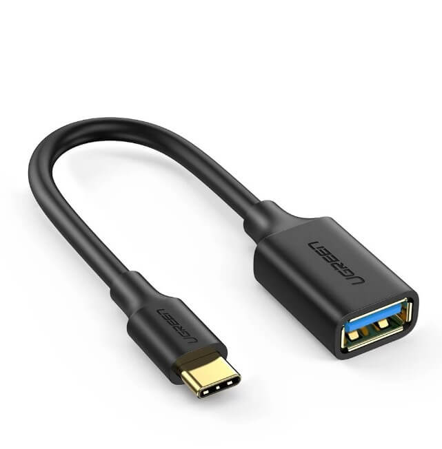 Cablu adaptor USB-A 3.0 la USB-C, OTG, 15cm, Ugreen 30701