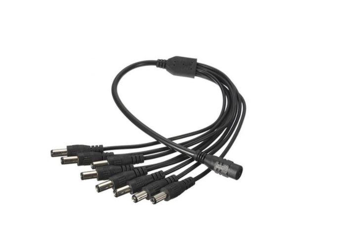 Cablu de alimentare tip splitter ND-8H-10buc; Conectori 1 x mama, 8 x tata; Cablu de alimentare tip distribuitor pentru conectarea alimentarii la camerele de supraveghere; pachet 10 buc