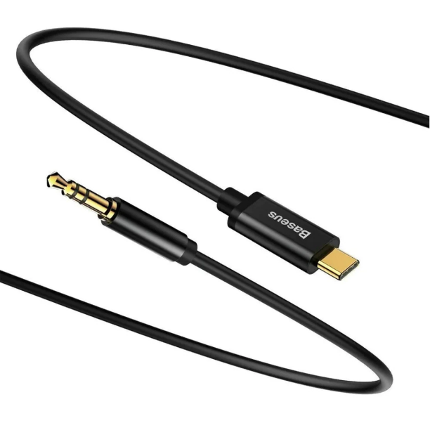 Cablu audio Baseus Yiven, 1 x USB Type-C (T) la 1 x Jack 3.5mm (T), lungime cablu 1.2m, negru