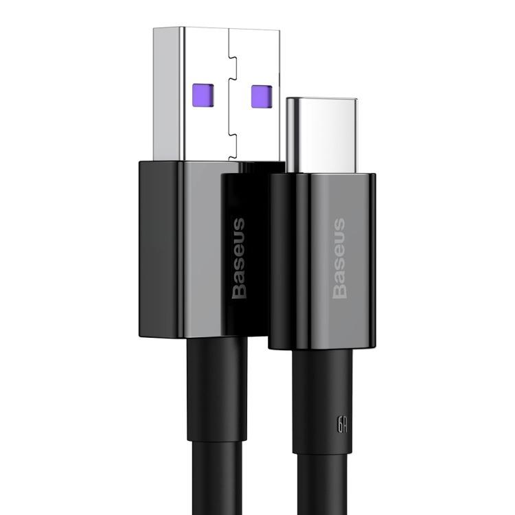 Cablu  alimentare si date Baseus Superior, Fast Charging Data Cable pt. smartphone, USB la USB Type-C 66W, 2m, negru
