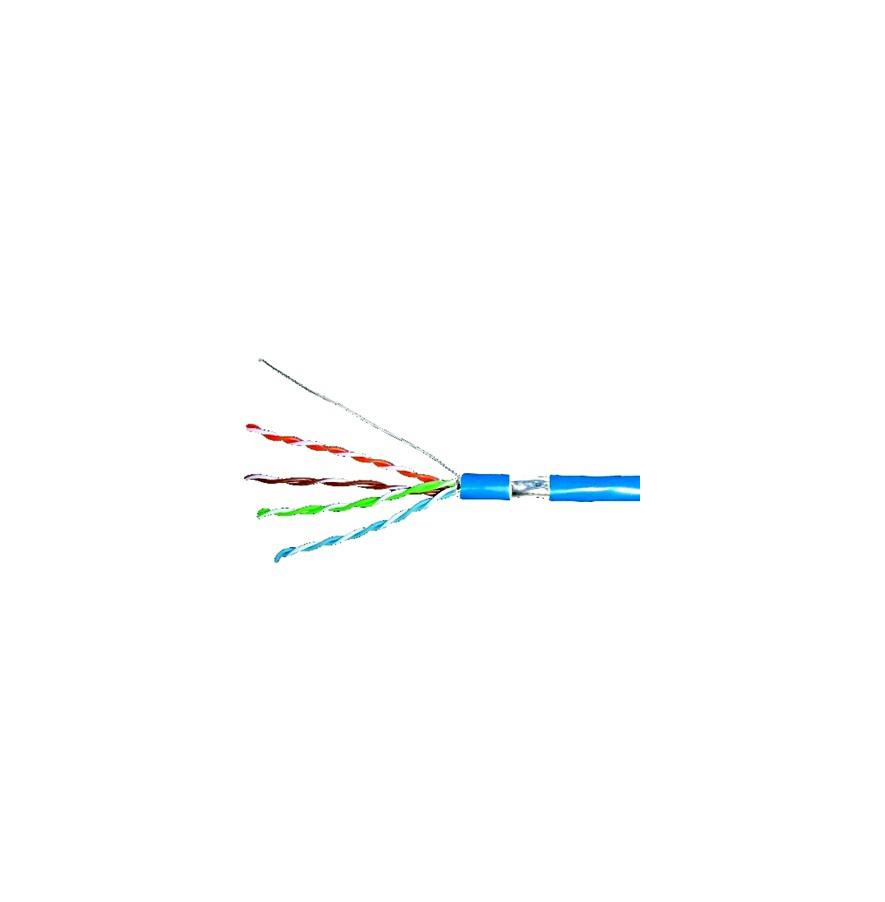 Cablu FTP Cat.5e, 4x2xAWG24/1, PVC, albastru, cutie - rola 305 metri