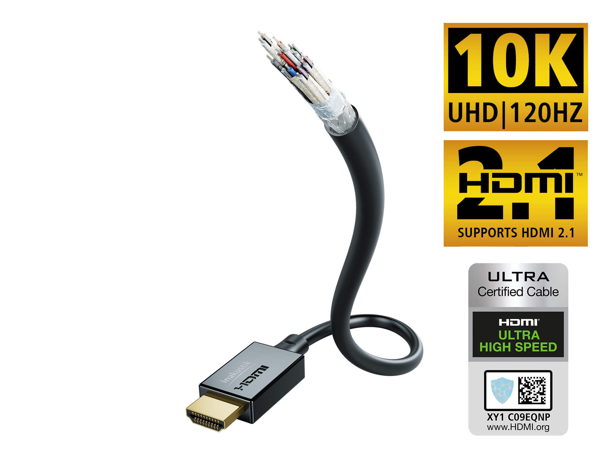 Cablu HDMI2.1, 8K/10K, Ultra High Speed, 2m, 00324620, Inakustik