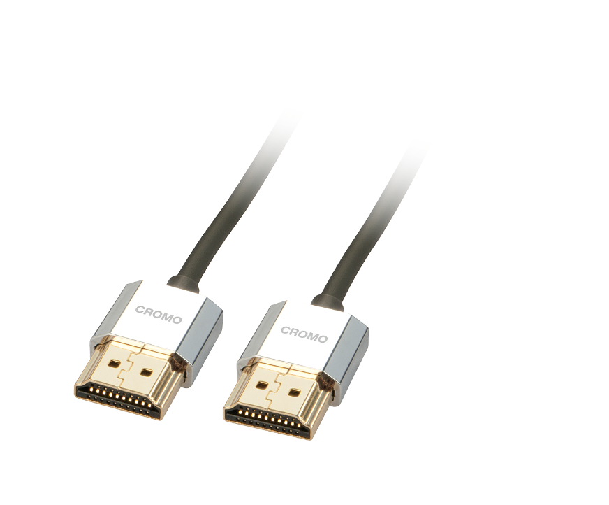 Cablu Lindy Slim 3m High Speed HDMI, Cromo