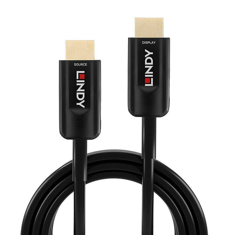 Cablu Lindy LY-38381, HDMI Fibre Optic Hybrid Ultra High Speed, 15m, negru
